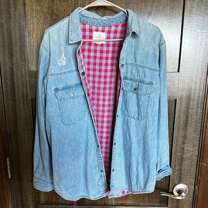 Distressed Denim Shacket